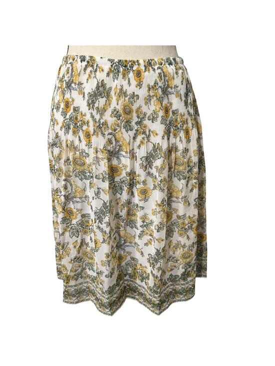 Max Studio Dresses & Skirts - Max Studio Yellow and White Pleated Flower Print Skirt Size Small